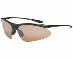 Optic Nerve Tightrope Sunglasses (Black) (Brown Silver Flash Lens) (Polarized)