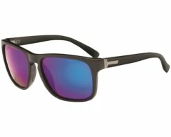 Optic Nerve ONE Ziggy Sunglasses (Matte Black) (Smoke Green Mirror Lens)