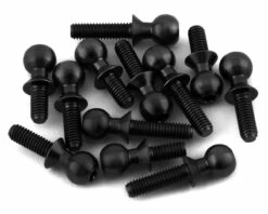 175RC Associated B6.2/T6.2/SC6.2/DR10 Titanium Ball Stud Kit (Black) (12)
