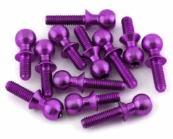 175RC Associated B6.2/T6.2/SC6.2/DR10 Titanium Ball Stud Kit (Purple) (12)