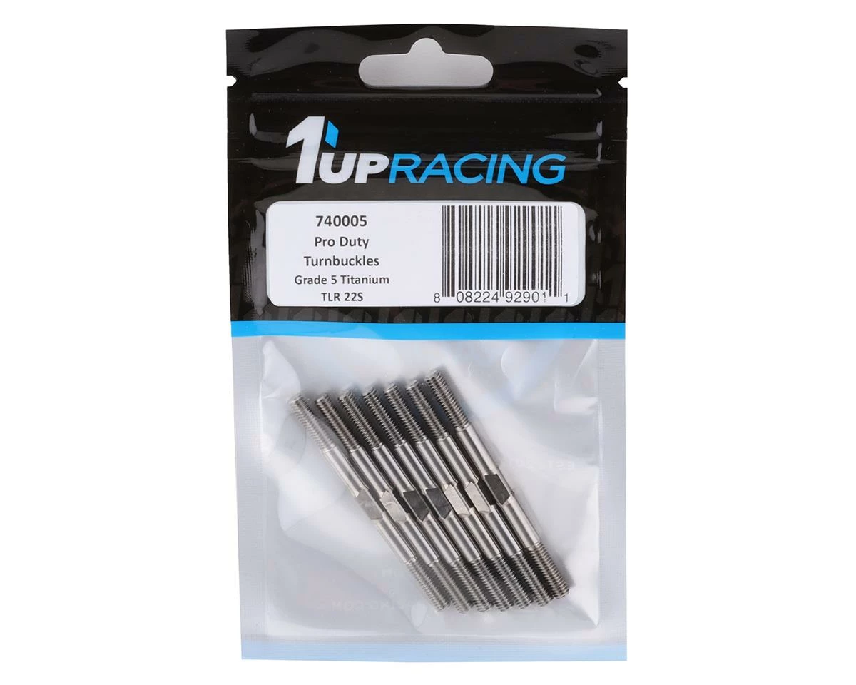 1UP Racing TLR 22S Pro Duty Titanium Turnbuckle Set (Raw Silver) 2 1UP Racing TLR 22S Pro Duty Titanium Turnbuckle Set (Raw Silver) - Image 2