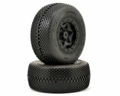 AKA Gridiron SC Pre-Mounted Tires (SC5M) (2) (Black) (Super Soft) w/12mm Hex