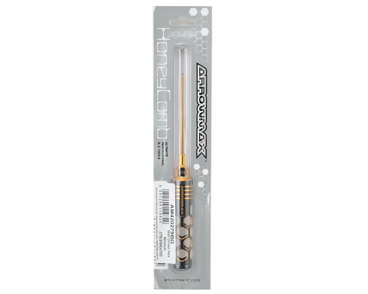 AM Arrowmax Black Golden Ball End Hex Wrench (5/64") 2 AM Arrowmax Black Golden Ball End Hex Wrench (5/64") - Image 2