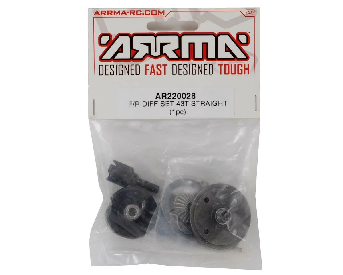 Arrma Front/Rear Straight Cut Differential Set (43T) 2 Arrma Front/Rear Straight Cut Differential Set (43T) - Image 2