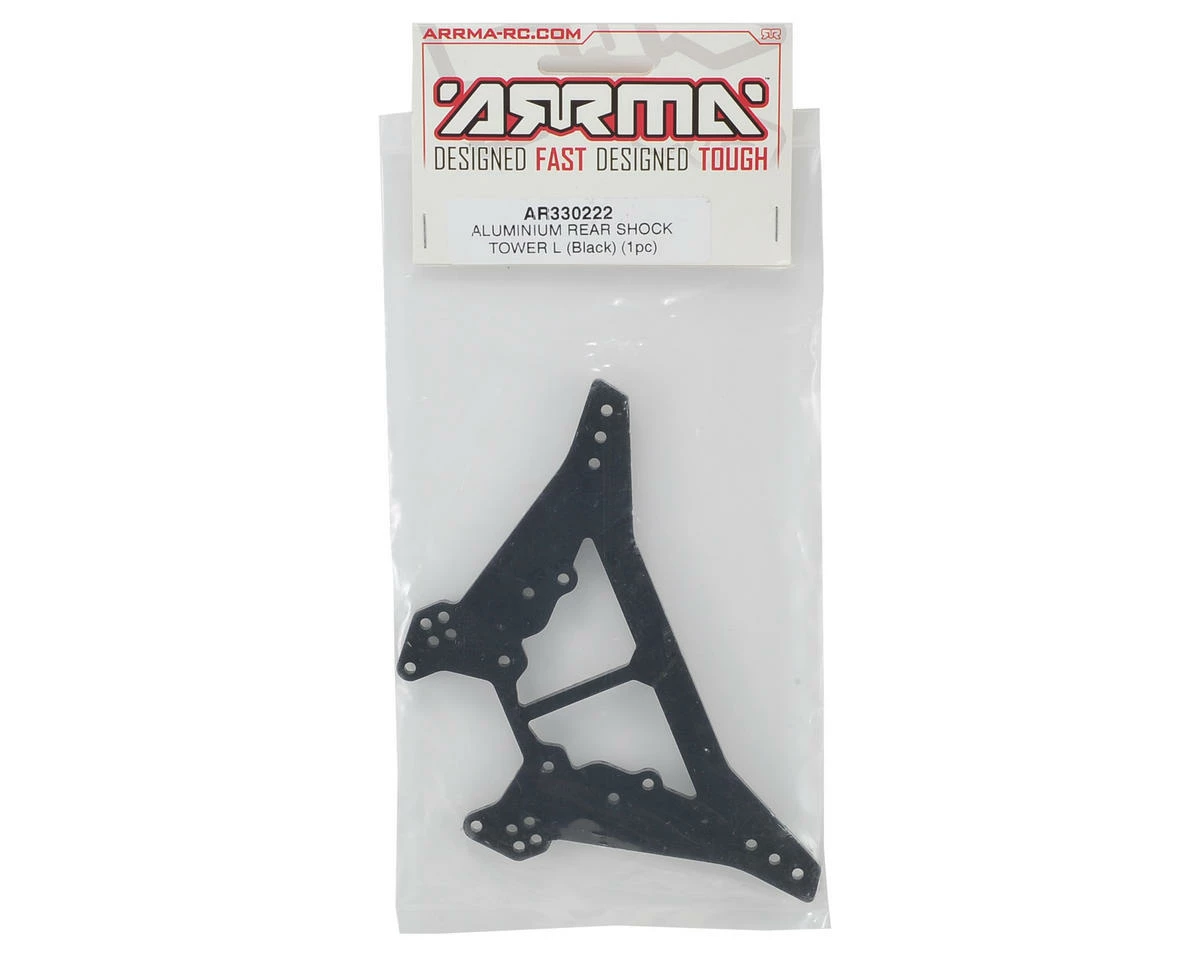 Arrma Aluminum Rear Shock Tower Rear (Black) (L) 2 Arrma Aluminum Rear Shock Tower Rear (Black) (L) - Image 2