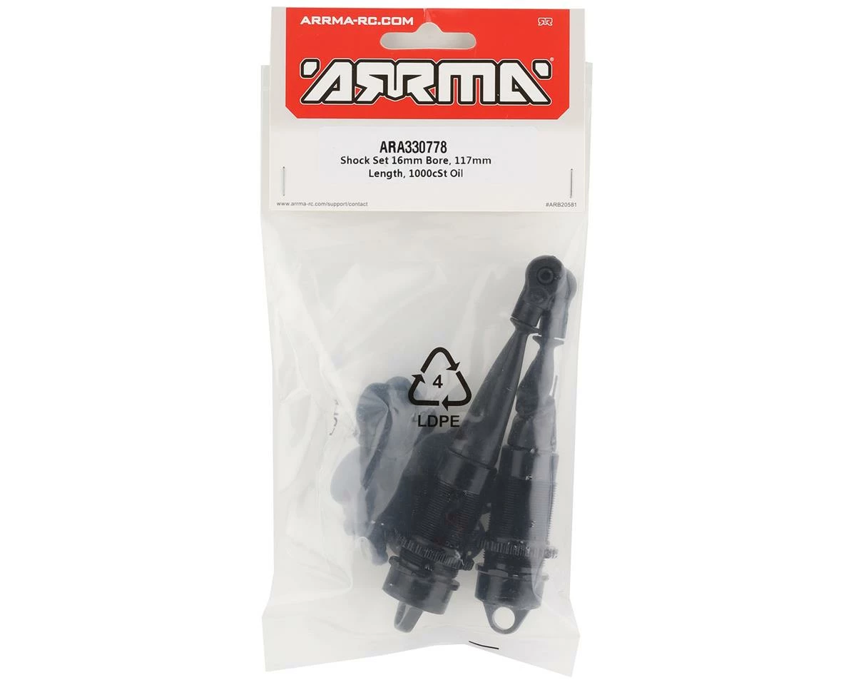 Arrma 117mm Pre-Assembled 16mm Shock Set (1000cSt) 2 Arrma 117mm Pre-Assembled 16mm Shock Set (1000cSt) - Image 2