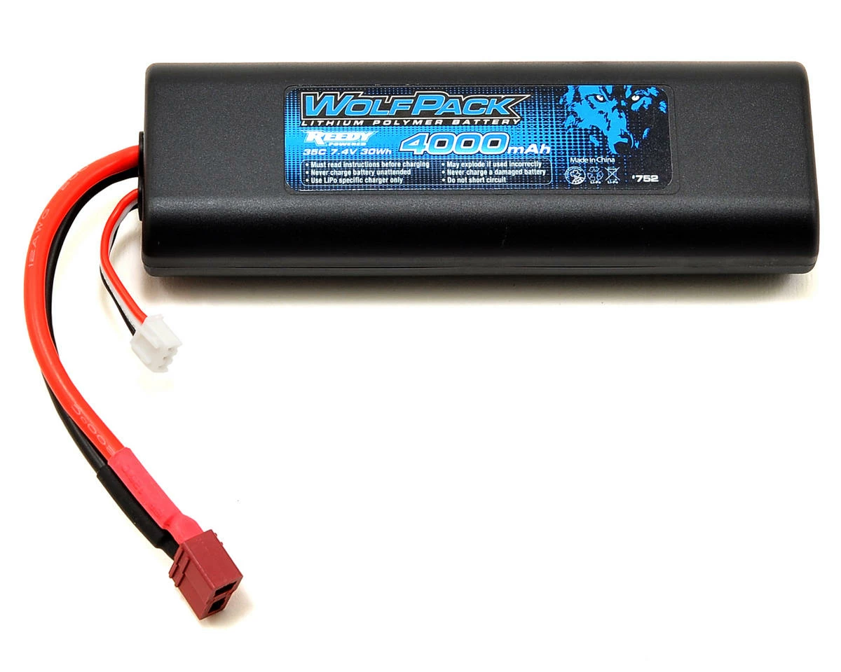 Reedy WolfPack 2S Hard Case 35C LiPo Battery Pack (7.4V/4000mAh) w/T-Style Connector 1 Reedy WolfPack 2S Hard Case 35C LiPo Battery Pack (7.4V/4000mAh) w/T-Style Connector