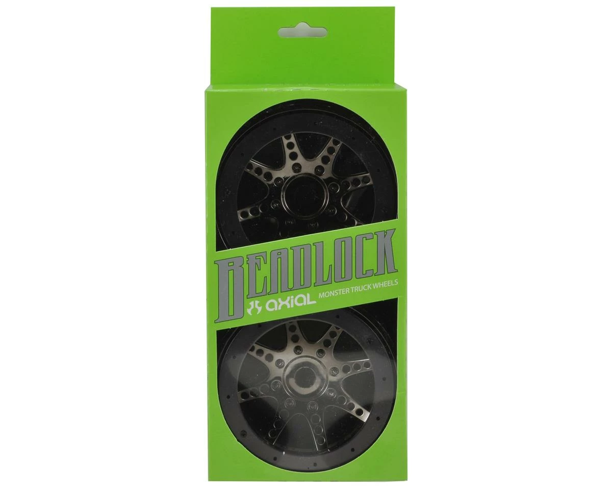 Axial 1/8 Oversize 8-Spoke 3.8 Beadlock Wheels w/17mm Hex (Black Chrome) (2) 2 Axial 1/8 Oversize 8-Spoke 3.8 Beadlock Wheels w/17mm Hex (Black Chrome) (2) - Image 2