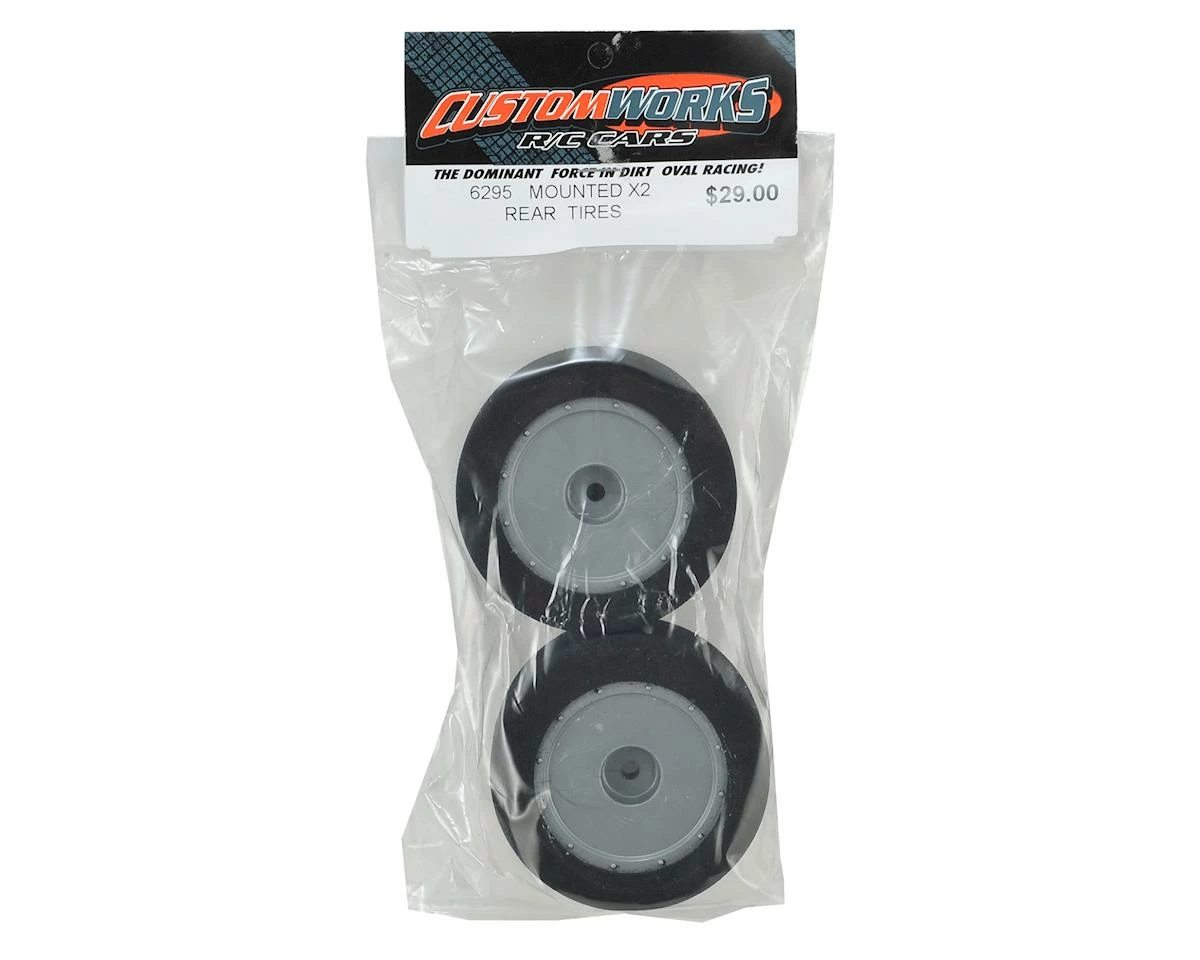 Custom Works Dirt Oval Rear Mounted Foam Tires (2) (X2) 3 Custom Works Dirt Oval Rear Mounted Foam Tires (2) (X2) - Image 3