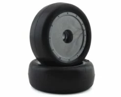 Custom Works Slick Pre-Mounted Dirt Oval Front Tire w/Orange Insert (Standard)