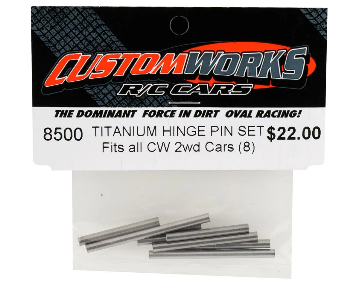 Custom Works Titanium Hinge Pin Set (8) 2 Custom Works Titanium Hinge Pin Set (8) - Image 2