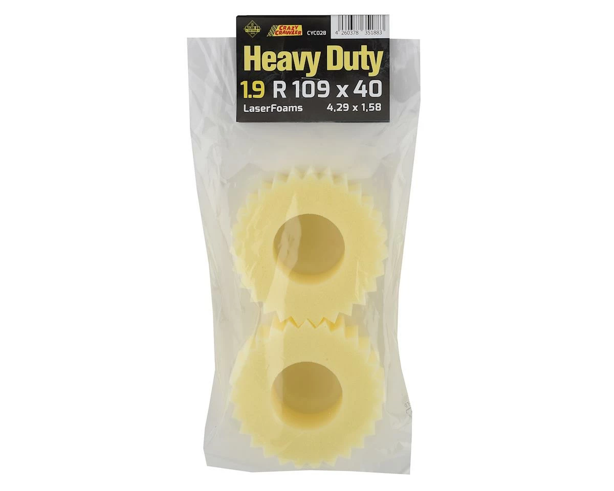 Crazy Crawler LaserFoam "Heavy Duty" 1.9 Foam Crawler Tire Insert (2) (109x40mm) (Pit Bull Rock Beast) (7-10 Pound Trucks) 2 Crazy Crawler LaserFoam "Heavy Duty" 1.9 Foam Crawler Tire Insert (2) (109x40mm) (Pit Bull Rock Beast) (7-10 Pound Trucks) - Image 2
