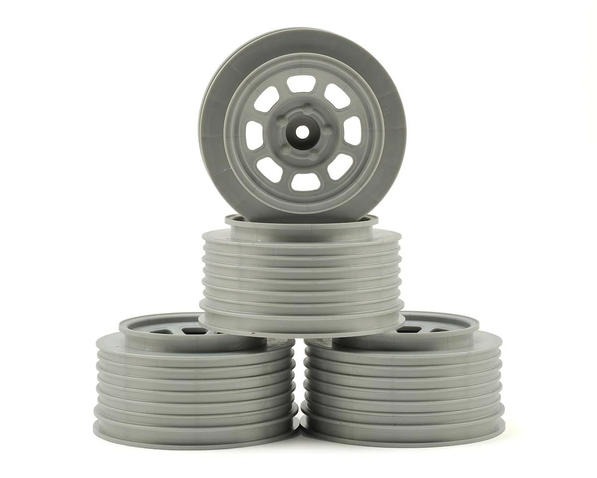 DE Racing Speedway SC Short Course Dirt Oval Wheels (Silve) (4) (19mm Backspace) (Slash Front) w/12mm Hex 1 DE Racing Speedway SC Short Course Dirt Oval Wheels (Silve) (4) (19mm Backspace) (Slash Front) w/12mm Hex