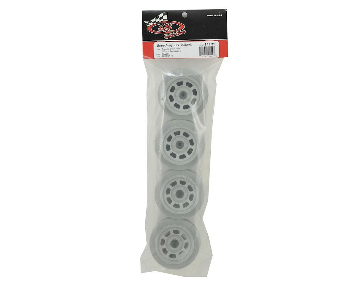 DE Racing Speedway SC Short Course Dirt Oval Wheels (Silve) (4) (19mm Backspace) (Slash Front) w/12mm Hex 3 DE Racing Speedway SC Short Course Dirt Oval Wheels (Silve) (4) (19mm Backspace) (Slash Front) w/12mm Hex - Image 3