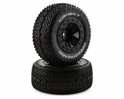 DuraTrax SpeedTreads Konekt Short Course Rear Tires (Black) (2) w/12mm Hex