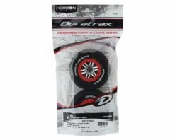 DuraTrax Speed Treads Konekt Pre-Mounted Rear Short Course Tire Set (2) (Satin Chrome/Red) w/12mm Hex -cars trucks Sales Shop dtxc2941 2