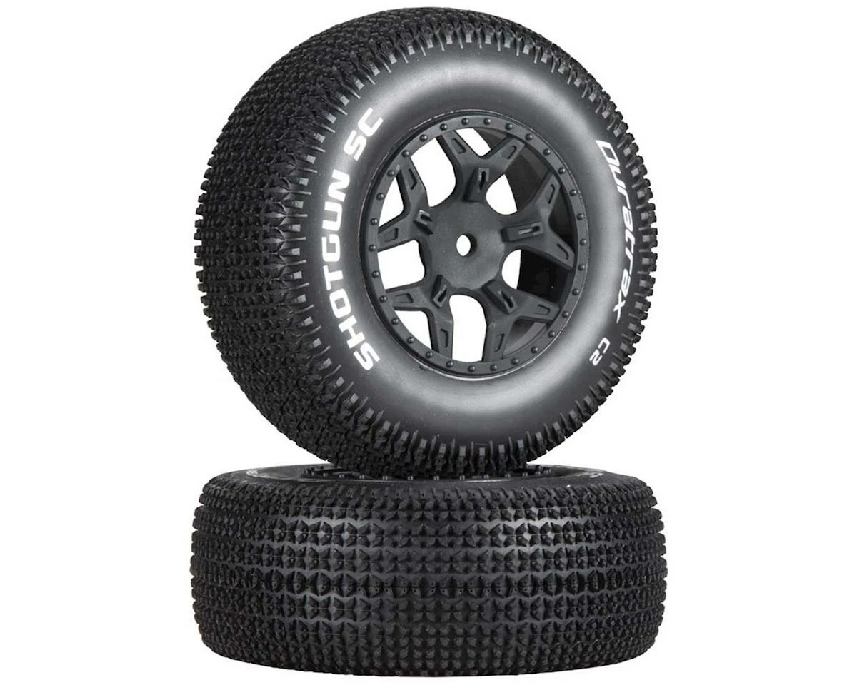 DuraTrax Shotgun SC 1/10 Mounted Truck Tires (Black) (2) (TEN-SCTE) w/12mm Hex 1 DuraTrax Shotgun SC 1/10 Mounted Truck Tires (Black) (2) (TEN-SCTE) w/12mm Hex