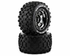 DuraTrax SixPack MT Belted 2.8" Pre-Mounted Truck Tires (Black Chrome) (2) (1/2" Offset) w/17mm Hex