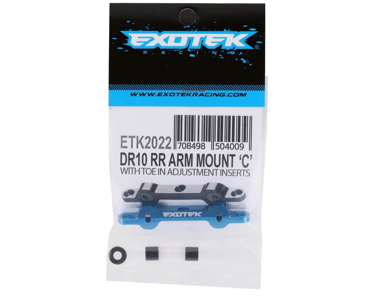 Exotek DR10 HD "C" Rear Arm Mount (Blue) 2 Exotek DR10 HD "C" Rear Arm Mount (Blue) - Image 2