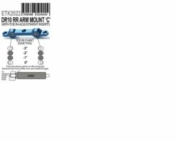 Exotek DR10 HD "C" Rear Arm Mount (Blue) 5 Exotek DR10 HD "C" Rear Arm Mount (Blue) -cars trucks Sales Shop exo2022 2