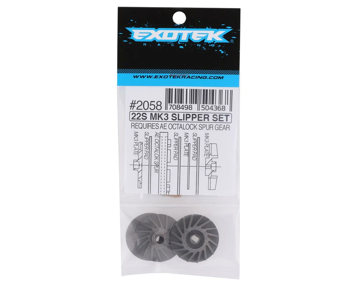 Exotek TLR 22S Drag Mk3 Finned Slipper Set 2 Exotek TLR 22S Drag Mk3 Finned Slipper Set - Image 2