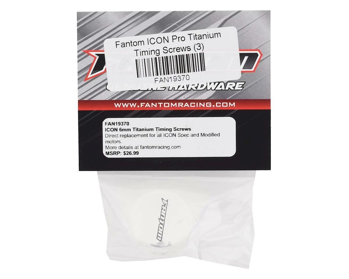Fantom ICON Pro Titanium Timing Screw Set (3) 2 Fantom ICON Pro Titanium Timing Screw Set (3) - Image 2