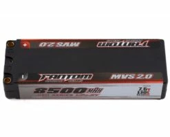 Fantom Pro Series HV MVS 2.0 2S LiPo 130C Battery (7.6V/8500mAh) w/5mm Bullets