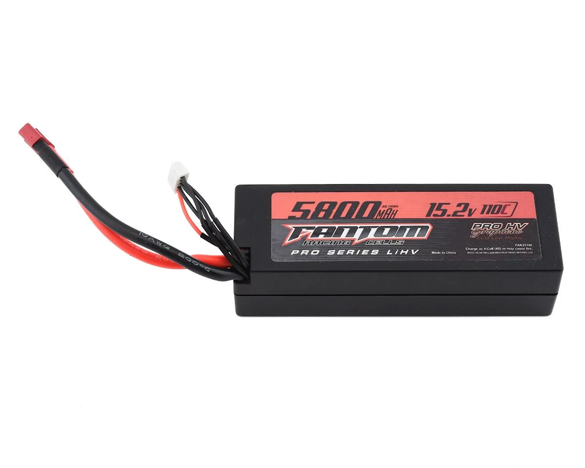 Fantom Pro Series 4S Low Profile LiPo 110C Hard Case Battery (15.2V/5800mAh) w/XT90 Connector 1 Fantom Pro Series 4S Low Profile LiPo 110C Hard Case Battery (15.2V/5800mAh) w/XT90 Connector