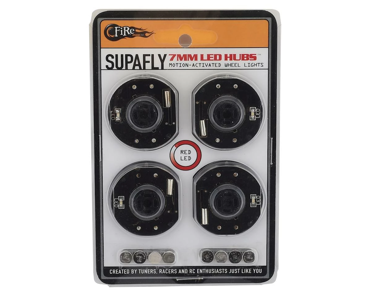 Firebrand RC Supafly 1/10 Wheel Hub LED Lights (Red) 2 Firebrand RC Supafly 1/10 Wheel Hub LED Lights (Red) - Image 2
