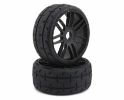 GRP GT - TO1 Revo Belted Pre-Mounted 1/8 Buggy Tires (Black) (2) (S1) w/17mm Hex