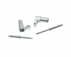 Hot Racing Blue/Silver Aluminum Rear Axle Lock-Out Kit