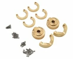 Hot Racing Traxxas TRX-4 Ultimate Brass Weight Knuckle Portal Cover Set