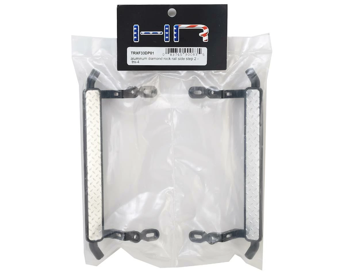 Hot Racing Traxxas TRX-4 Aluminum Diamond Rock Rail Side Step (Black) (2) 2 Hot Racing Traxxas TRX-4 Aluminum Diamond Rock Rail Side Step (Black) (2) - Image 2