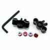 Hot Racing Traxxas 1/16 Aluminum Knuckle Axle Carrier Set (Black w/Red Screw)