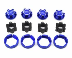Hot Racing Traxxas X-Maxx Aluminum Locking 24mm Hex Hub Wheel Set (Blue)