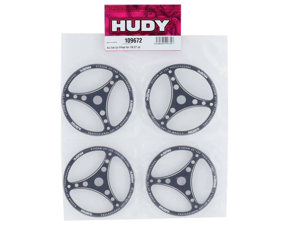 Hudy 1/8 GT Aluminum Set-Up Wheels (4) 2 Hudy 1/8 GT Aluminum Set-Up Wheels (4) - Image 2