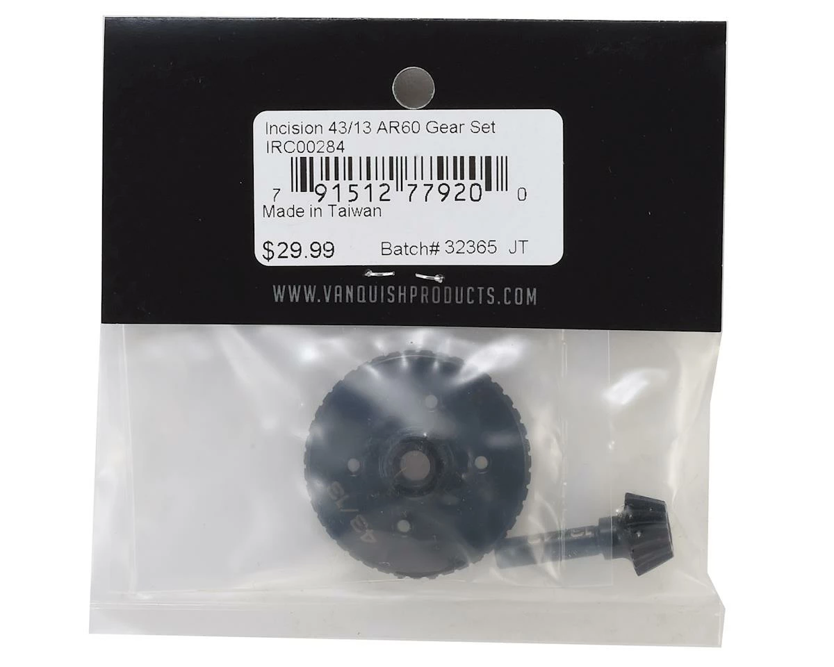 Incision AR60 Steel 43/13 Gear Set (Underdrive) 2 Incision AR60 Steel 43/13 Gear Set (Underdrive) - Image 2