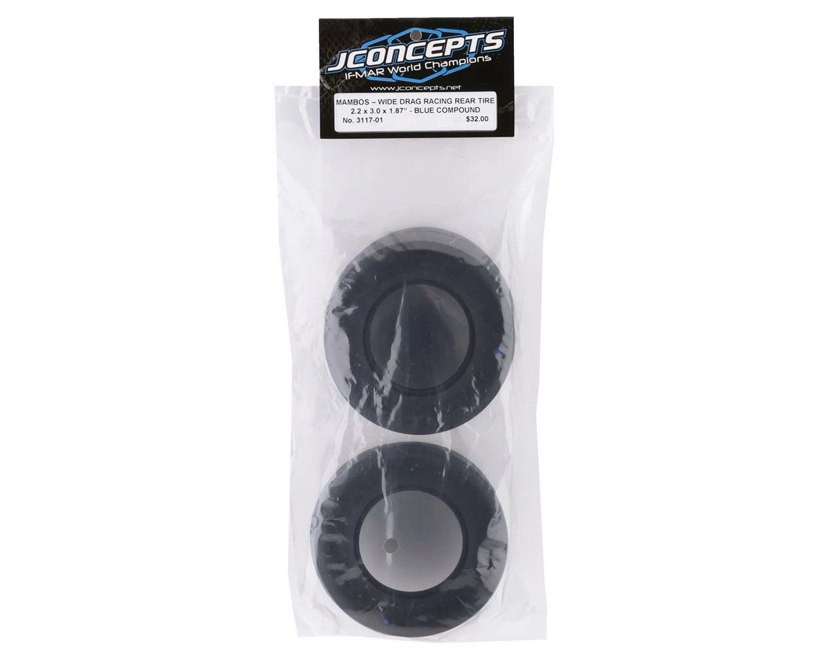 JConcepts Mambos SCT Street Eliminator Drag Racing Rear Tires (2) (Blue) 2 JConcepts Mambos SCT Street Eliminator Drag Racing Rear Tires (2) (Blue) - Image 2