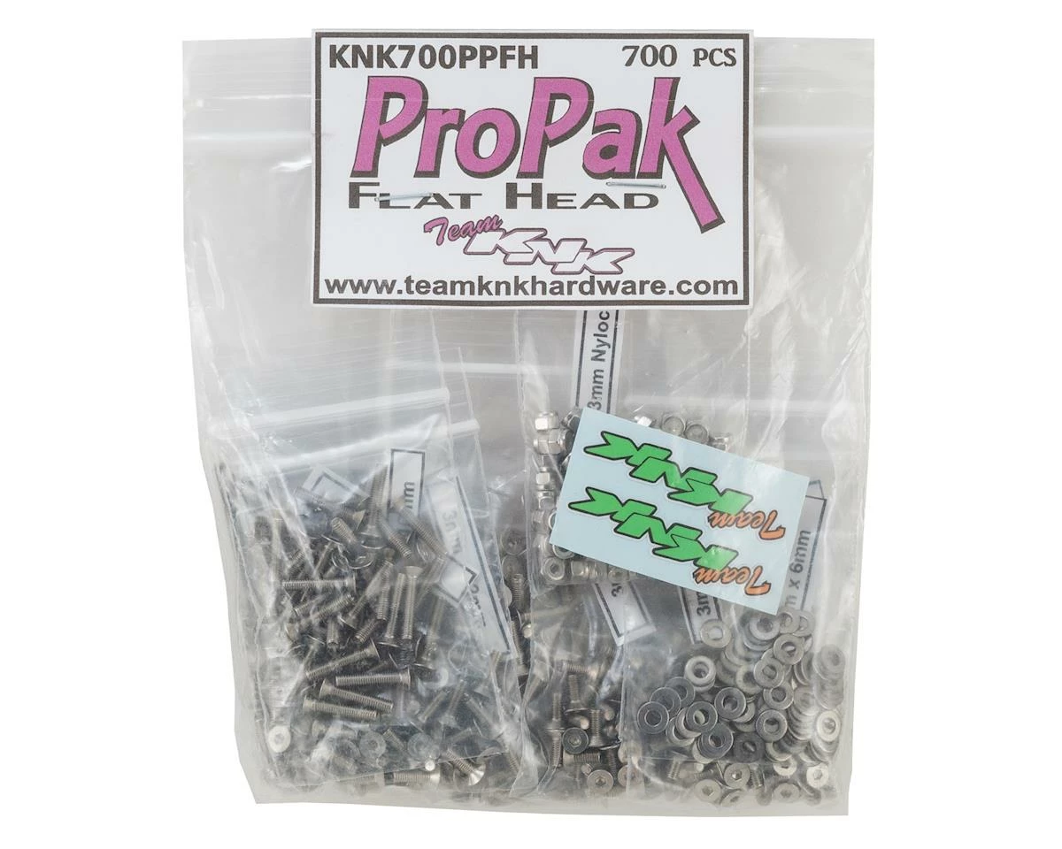 Team KNK Flat Head Pro Pak Stainless Screw Kit (700) 1 Team KNK Flat Head Pro Pak Stainless Screw Kit (700)