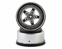 Losi 22S Drag Rear Wheels (Satin Chrome) (2)