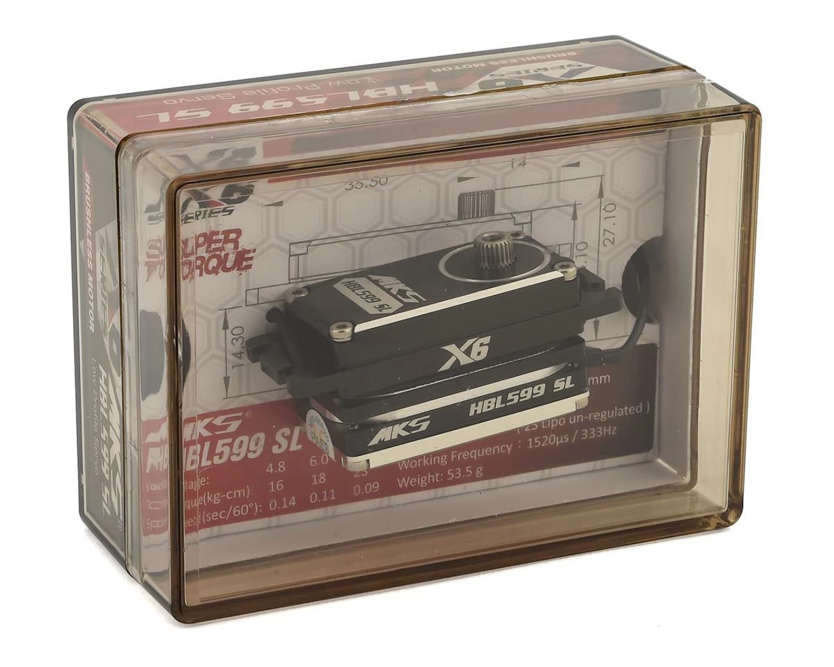 MKS Servos X6 HBL599SL Brushless Titanium Gear Low Profile Digital Servo (High Voltage) 3 MKS Servos X6 HBL599SL Brushless Titanium Gear Low Profile Digital Servo (High Voltage) - Image 3