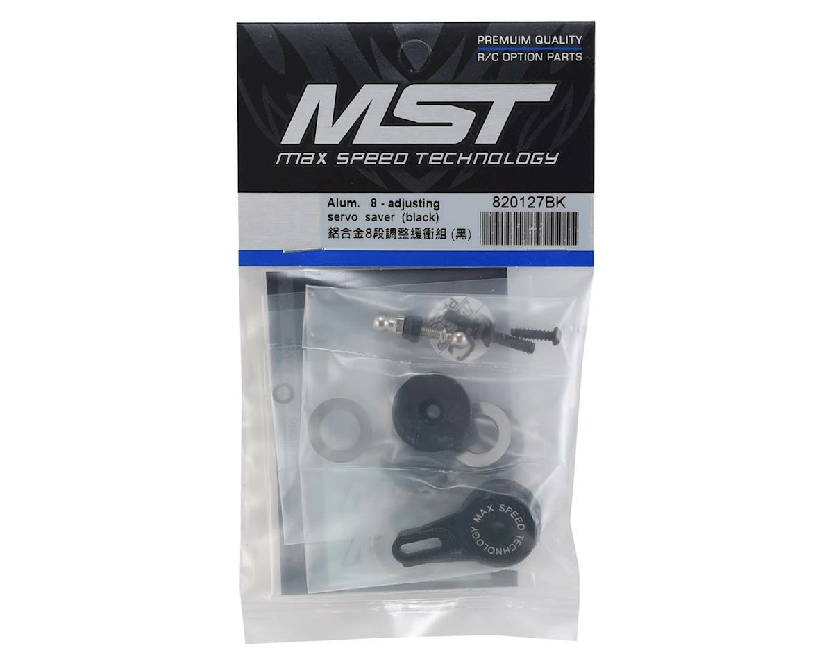 MST Aluminum 8-Point Adjustable Servo Saver (Black) 2 MST Aluminum 8-Point Adjustable Servo Saver (Black) - Image 2