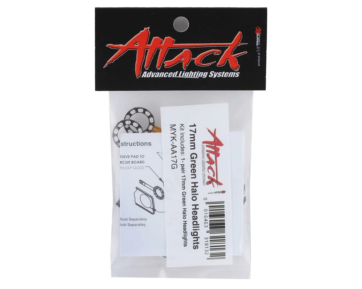 MyTrickRC Attack 17mm Halo Headlights (Green) 2 MyTrickRC Attack 17mm Halo Headlights (Green) - Image 2