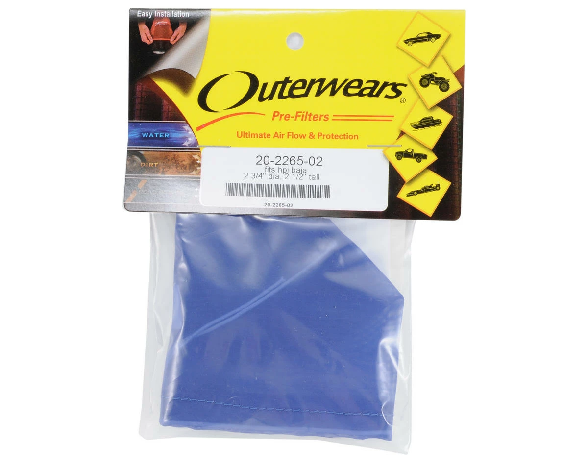 Outerwears Performance Pre-Filter Air Filter Cover (2 3/4 Dia. x 2 1/2) (Blue) 2 Outerwears Performance Pre-Filter Air Filter Cover (2 3/4 Dia. x 2 1/2) (Blue) - Image 2
