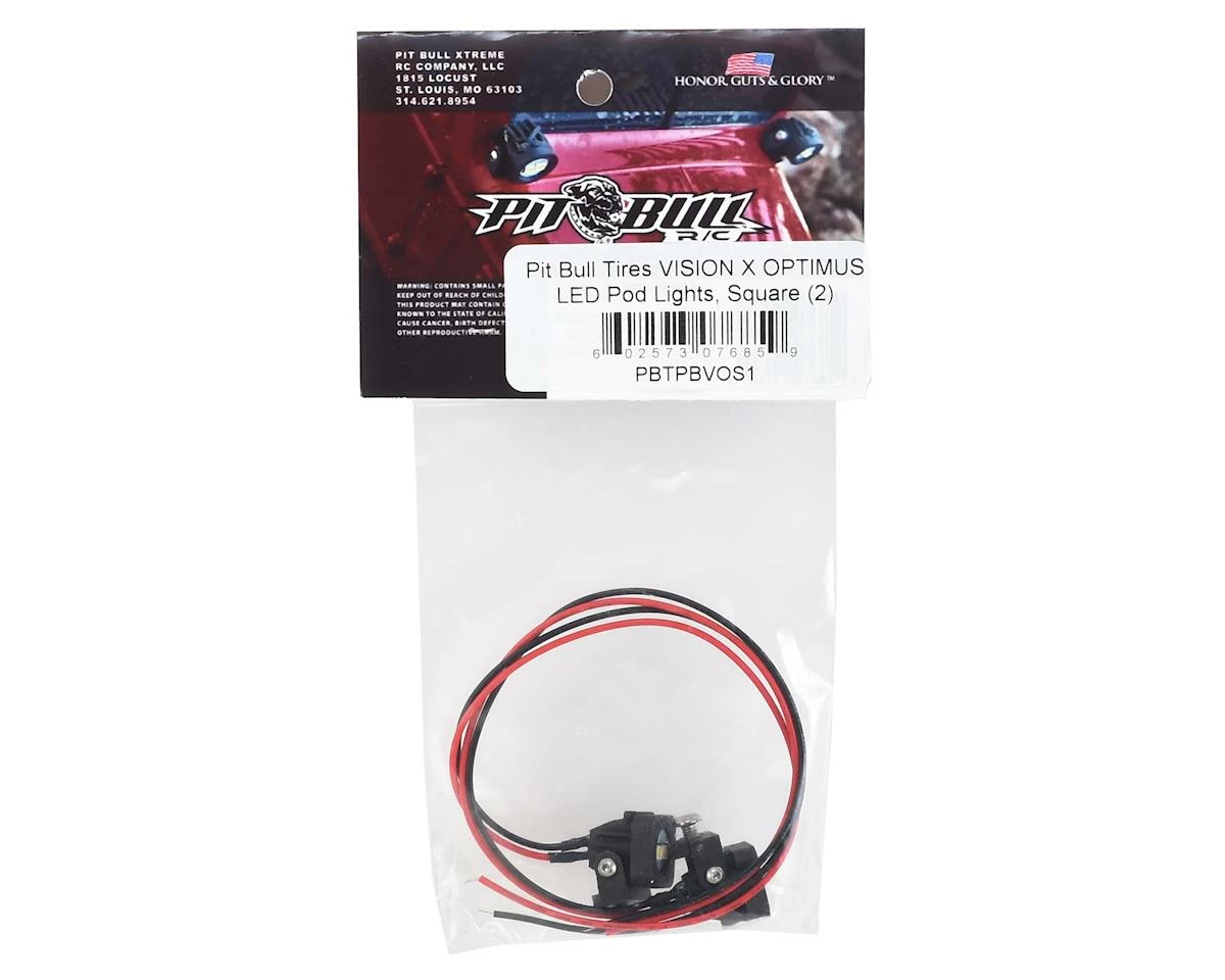 Pit Bull Tires VISION X OPTIMUS "Square" LED Pod Lights (2) 2 Pit Bull Tires VISION X OPTIMUS "Square" LED Pod Lights (2) - Image 2