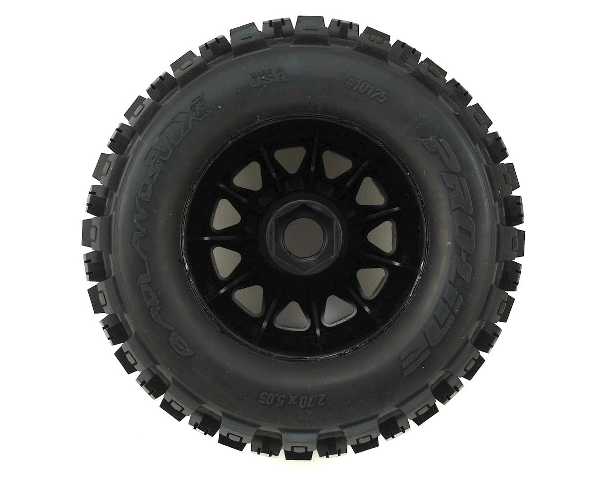 Pro-Line Badlands MX28 2.8" Tires w/F-11 Nitro Rear Wheels (2) (Black) w/17mm Hex 2 Pro-Line Badlands MX28 2.8" Tires w/F-11 Nitro Rear Wheels (2) (Black) w/17mm Hex - Image 2