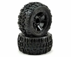 Pro-Line Pre-Mounted Trencher Desperado Wheels (2) (1/16 E-Revo) (Black)