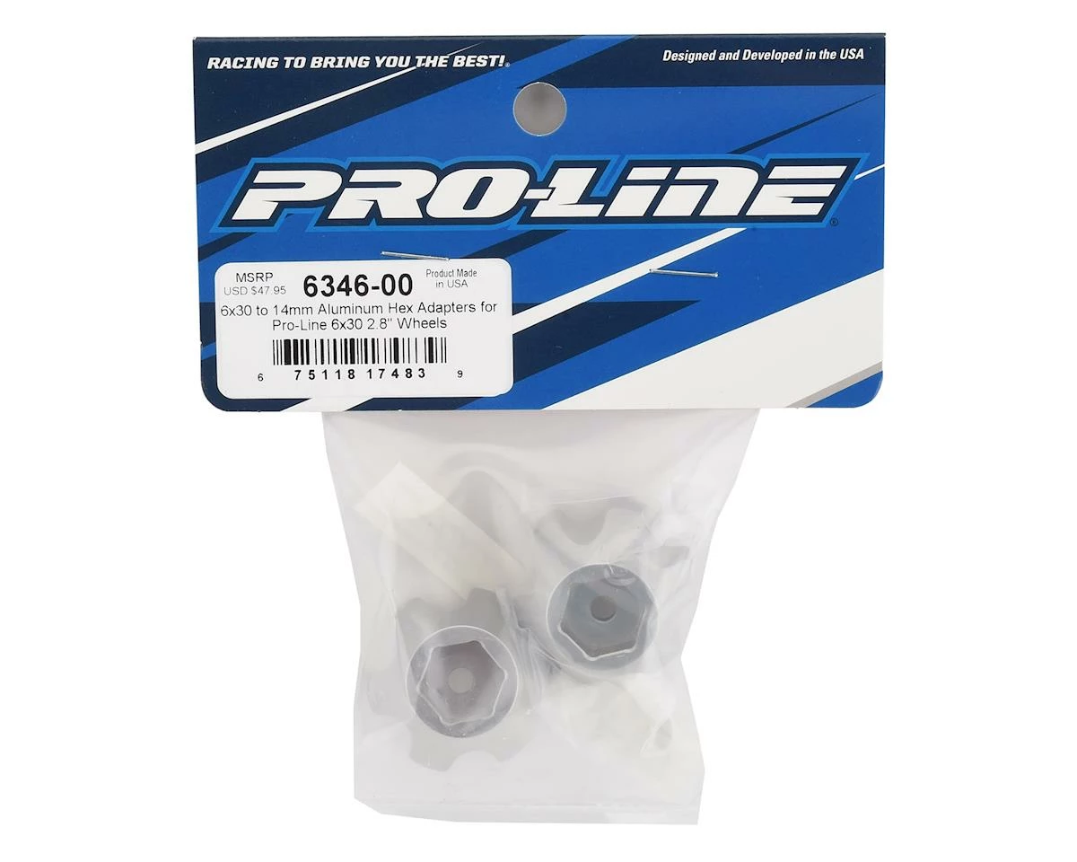 Pro-Line 6x30 to 14mm Aluminum Hex Adapters (Arrma 3S BLX) 2 Pro-Line 6x30 to 14mm Aluminum Hex Adapters (Arrma 3S BLX) - Image 2