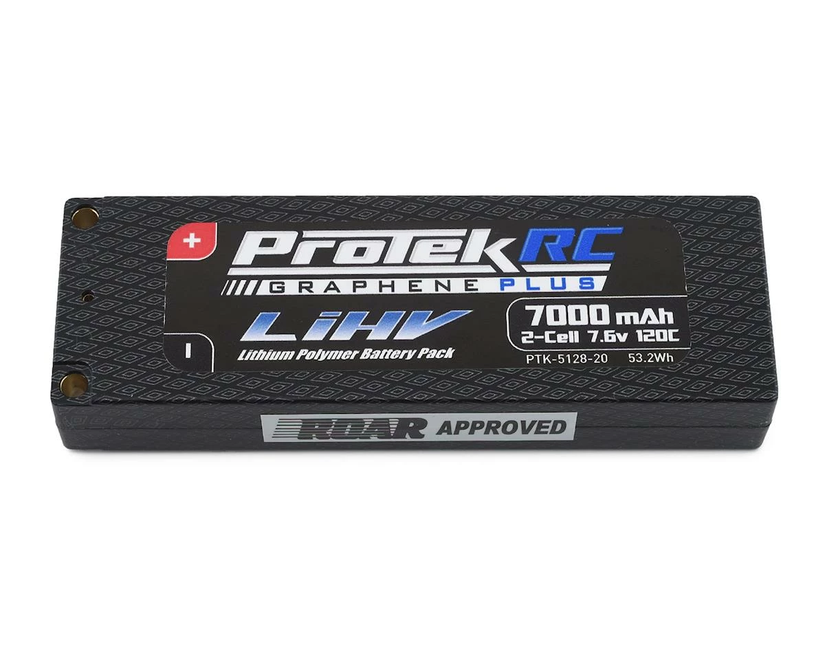 ProTek RC 2S 120C Low IR Si-Graphene + HV LCG LiPo Battery (7.6V/7000mAh) w/5mm Connectors 1 ProTek RC 2S 120C Low IR Si-Graphene + HV LCG LiPo Battery (7.6V/7000mAh) w/5mm Connectors