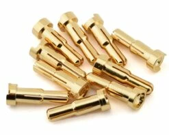 Ruddog 4/5mm Dual Gold Male Bullet Plug (10)